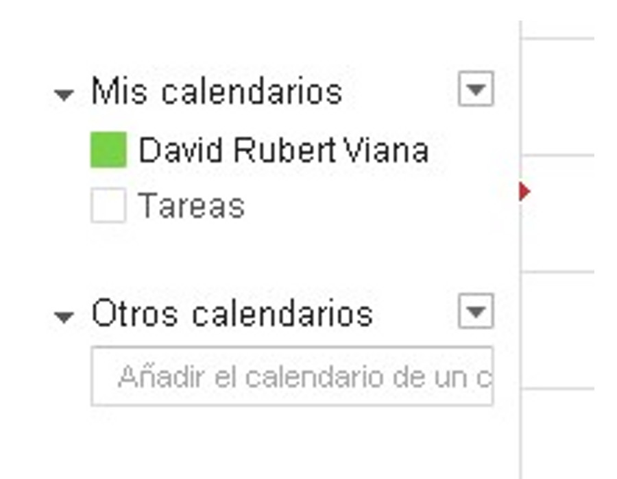 Calendario por defecto