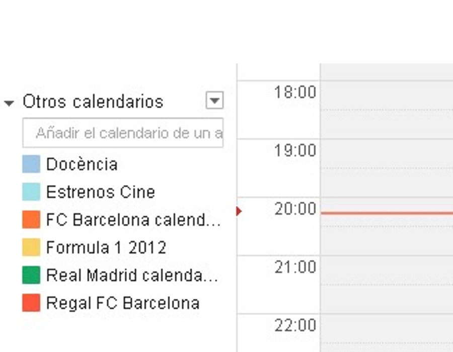 Calendarios públicos o compartidos con nosotros