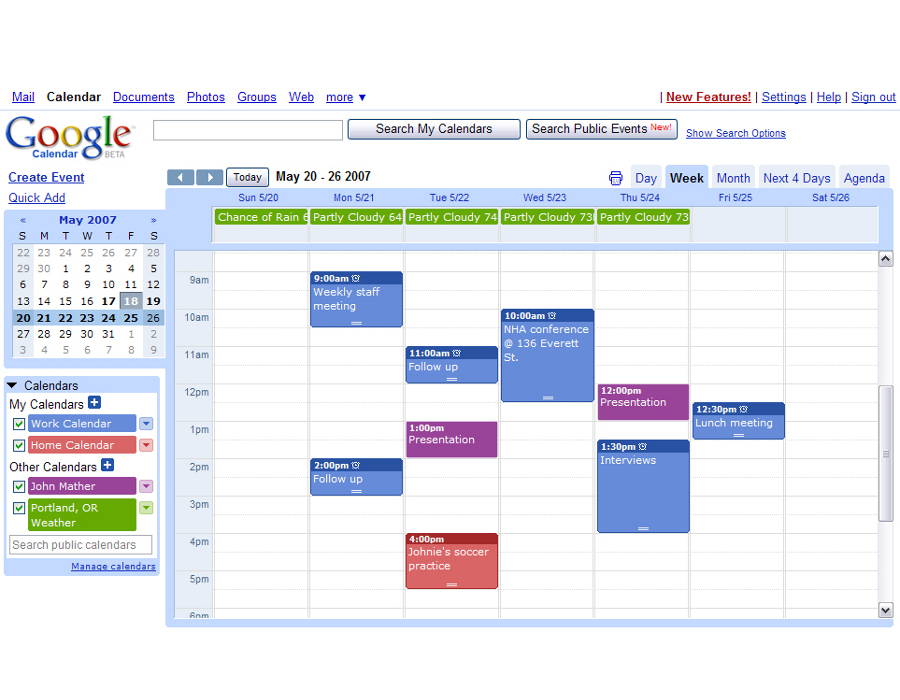 Calendario Google Calendar