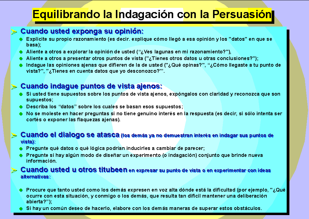 Cuando usted exponga su opini n Explicite su propio razonamiento